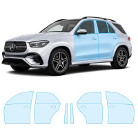 Антигравийная защитная бронепленка по лекалам для Mercedes-Benz GLE W167 facelift 2023- зоны дверей и стойки окон
