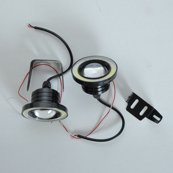 Протитуманні LED Фари круглі Лінза з ДХО D64 мм 12V 10W 7000K Білий Світло 2 шт (AG-2511 W)