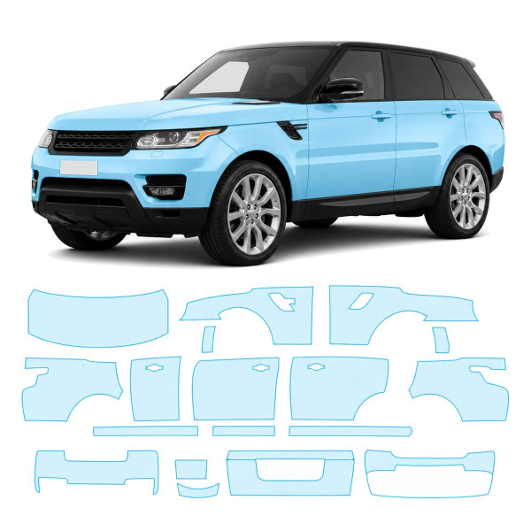 Антигравийная защитная бронепленка по лекалам для Land Rover Range Rover Sport L494 2013-2017 - полный кузов