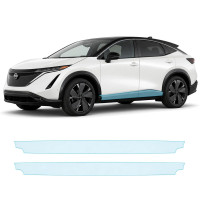 Антигравийная защитная бронепленка по лекалам для Nissan Ariya 2022- нижняя зона кузова пороги