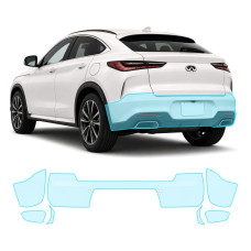 Антигравійна захисна бронеплівка за лекалами для Infiniti QX55 J55 2021- задній бампер