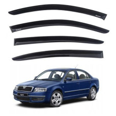 Дефлектори окон ветровики Skoda Superb I 2001-2008 Седан Скотч 3M Voron Glass