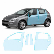 Антигравійна захисна бронеплівка за лекалами для Fiat Punto (Grande Punto/Punto Evo) III 2005-2018 - зони дверей і стійки вікон