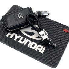 Автонабор №33 для Hyundai / Коврик Торпеды / Брелок / Чехол тисненная кожа