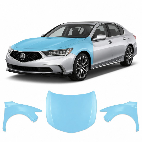 Антигравійна захисна бронеплівка за лекалами для Acura RLX I facelift 2018-2020 - капот і передні крила