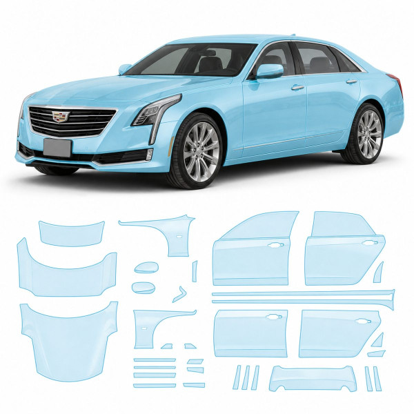 Антигравійна захисна бронеплівка за лекалами для Cadillac CT6 I 2016-2018 - повний кузов