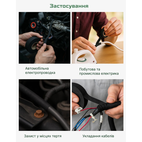 Изолента тканевая лавсан Alloid Pro 10 м x 19 мм 200мкм +105° Термостойкая