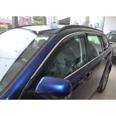 Дефлектори вікон вітровики для Peugeot 508 2011- Combi З Молдингом Хром