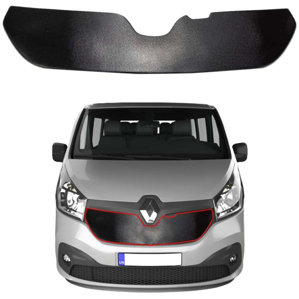 Зимняя накладка на решетку радиатора Renault Trafic 2014- Мат (AutoElement)