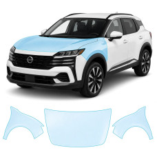 Антигравийная защитная бронепленка по лекалам для Nissan Kicks II 2025- капот и передние крылья