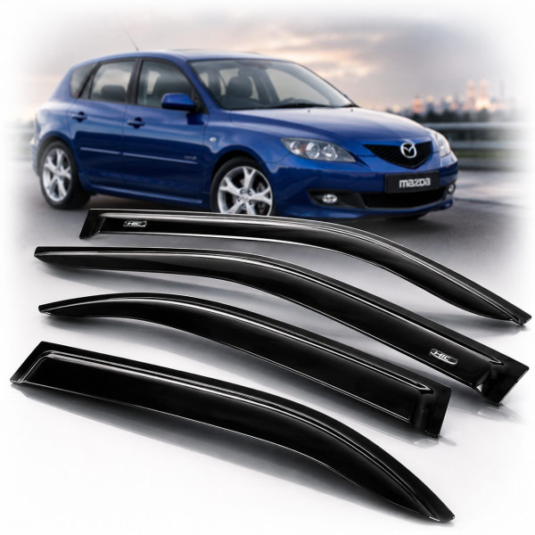 Дефлектори вікон вітровики HIC для Mazda 3 (BK) 2003-2009 (Ma17)