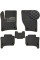 Коврики в салон EVA для Volkswagen Touareg II 2010-2018 с подпятником Черные-Коричневый кант 5 шт