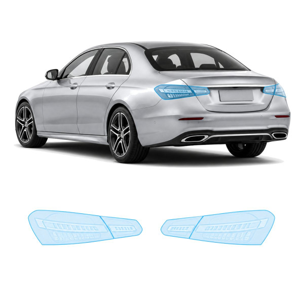 Антигравийная защитная бронепленка по лекалам для Mercedes-Benz E-Class W213 facelift 2020-2023 - задние фонари стопы
