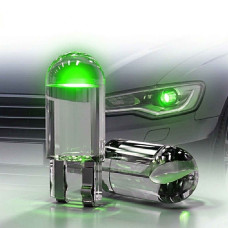 Автолампи світлодіодні LED 12V T10 0.5W (Скло Кругле) Зелений Світло 1 шт