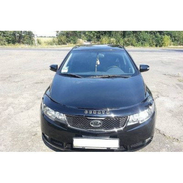Дефлектор капота мухобойка для Kia Cerato 2009-2013 Евро Крепления (Vip Tuning) KA10