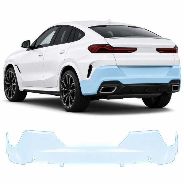 Антигравійна захисна бронеплівка за лекалами для BMW X6 G06 2019-2023 - задній бампер