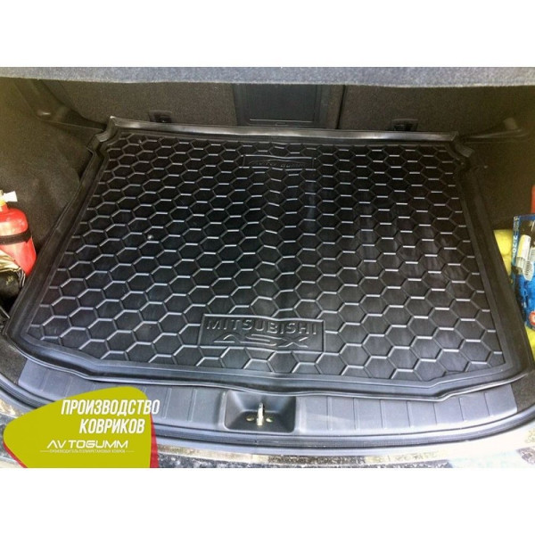 Автомобильный коврик в багажник Mitsubishi ASX 2011- / Резиновый (Avto-Gumm)