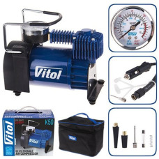 Автомобільний компресор Vitol 150psi 15Amp 40л R13-16 прикурювач (K-50)