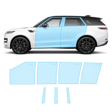 Антигравийная защитная бронепленка по лекалам для Land Rover Range Rover Sport L461 2022- зоны дверей и стойки окон