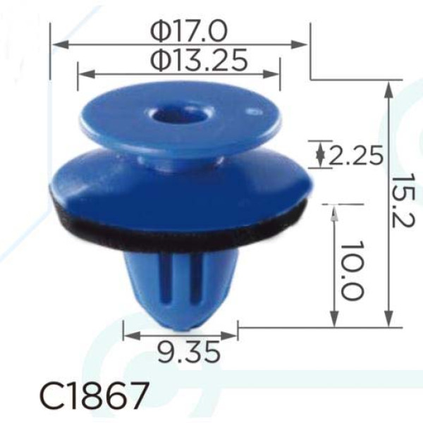 Кліпса кріплення обшивки дверей VW SEAT SKODA MERCEDES AUDI (8U0-853-909 8U0853909 15828) (C1867)