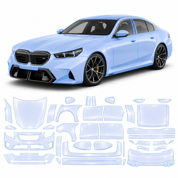 Антигравийная защитная бронепленка по лекалам для BMW M5 G90 2024- полный кузов