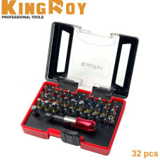 Набір біт Шестигранники та Зірочки Hex Torx KING STD 32 предметів Оригінал (32082)