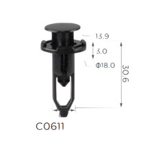 Кліпса розпірні Toyota Lexus 5216116010 5216102020 5216144010O 521610K040 (C611)