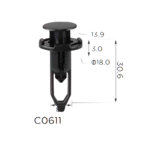 Кліпса розпірні Toyota Lexus 5216116010 5216102020 5216144010O 521610K040 (C611)