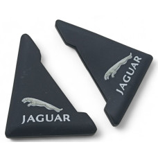 Защита углов двери Jaguar 2 шт Резиновые 45х58х47 мм на скотче Черные Усиленные (противоударные чехлы от сколов)