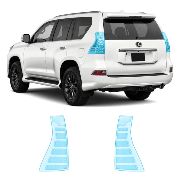 Антигравийная защитная бронепленка по лекалам для Lexus GX J150 facelift 2 2020-2023 - задние фонари стопы