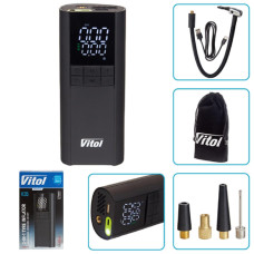 Портативний компресор акумуляторний Vitol 3в1 7.4V 29.6wh 8000mAh РК-дисплеєм (K-35)