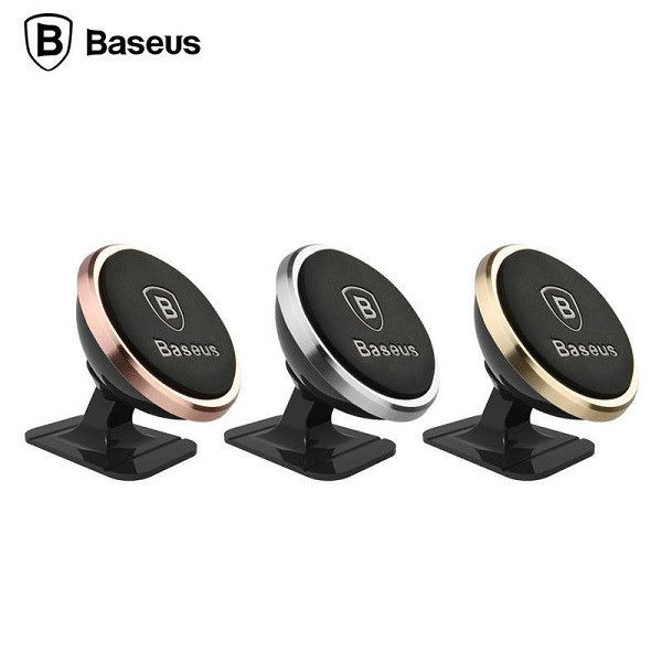 Автодержатель для телефона магнитный BASEUS 360 Swivel на скотче Black