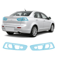 Антигравійна захисна бронеплівка за лекалами для Mitsubishi Lancer X facelift 2011-2017 - задні ліхтарі стопи