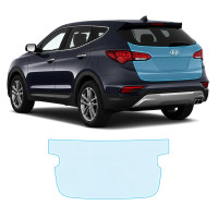 Антигравийная защитная бронепленка по лекалам для Hyundai Santa Fe DM facelift 2016-2018 - зона крышки багажника