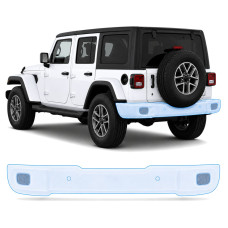 Антигравийная защитная бронепленка по лекалам для Jeep Wrangler JL facelift 2024- задний бампер
