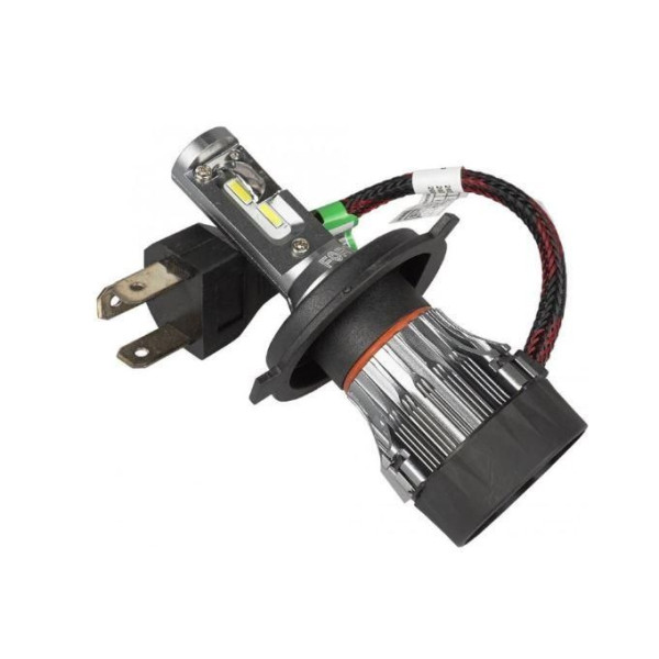 LED лампи автомобільні H4 FORT F2 радіатор+кулер 4000Lm/CSP/30W/5000K/IP65/9-16V 2 шт