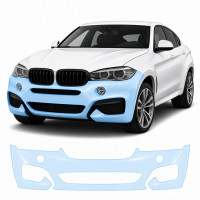 Антигравийная защитная бронепленка по лекалам для BMW X6 F16 2014-2019 - передний бампер