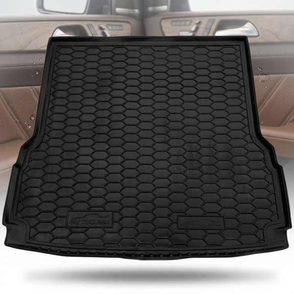 Автомобильный коврик в багажник Mercedes GL X166 2012- / GLS 2016- Резино - пластик (Avto-Gumm)