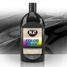 Кремовий поліроль кузова K2 Color Max приховує подряпини, що підсилює колір Чорний 500 мл (K025)