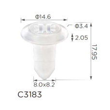 Клипса под саморез Volkswagen, Audi, Seat, Skoda, Porsche (N10318001, N-103-180-01, 14254) (C3183)