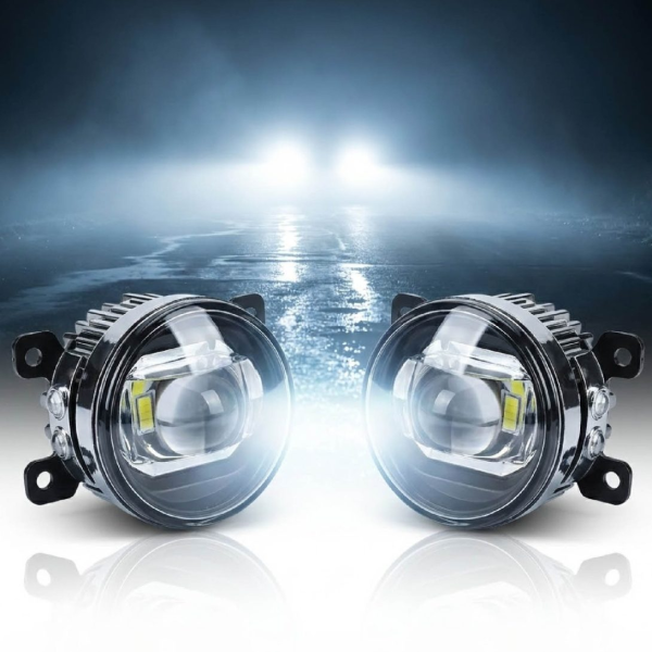 Протитуманні фари для Renault 12V 9W 900Lm 2W 200Lm / FOG+DRL Універсальні 2 шт (RN-098-LED 2in1)