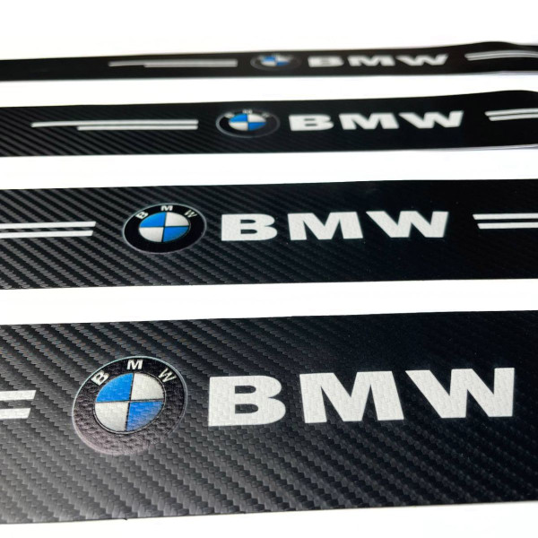 Захисна плівка накладка на пороги для BMW Чорний Карбон 4 шт