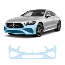 Антигравийная защитная бронепленка по лекалам для Mercedes-Benz CLE C236 2023- передний бампер