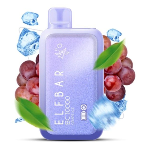 Elf Bar BC 10000 Затягувань Grape Ice (Виноград Лід) З Індикацією