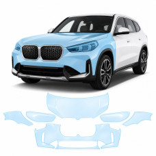 Антигравийная защитная бронепленка по лекалам для BMW iX1 U11 2022- передняя часть авто (капот бампер фары крылья)
