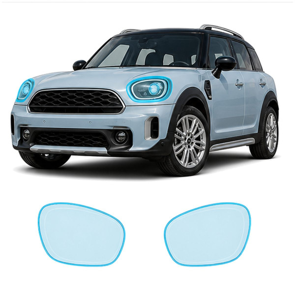 Антигравійна захисна бронеплівка за лекалами для Mini Countryman F60 facelift 2020-2023 - оптика (фари та ПТФ)