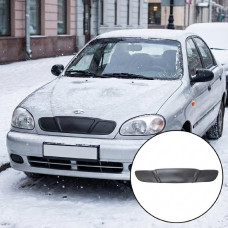 Зимняя накладка на решетку радиатора Daewoo Lanos Пластик Гладкий (AutoElement)