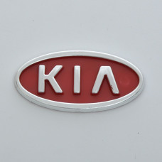 Емблема для Kia Sepia/Rio 90 x 45 мм 3М скотч Червона