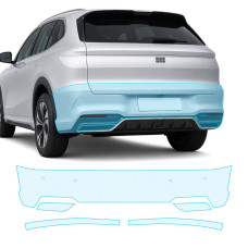 Антигравійна захисна бронеплівка за лекалами для Geely Galaxy E5 (EX5) I 2024- задній бампер