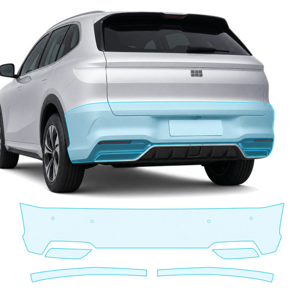 Антигравійна захисна бронеплівка за лекалами для Geely Galaxy E5 (EX5) I 2024- задній бампер